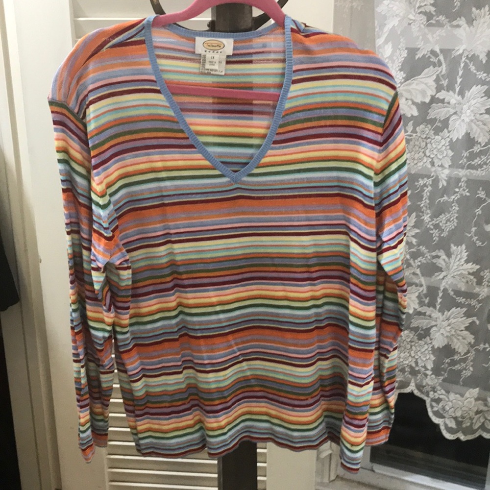 NWOT Talbots colorful top. Cotton blend.  1X